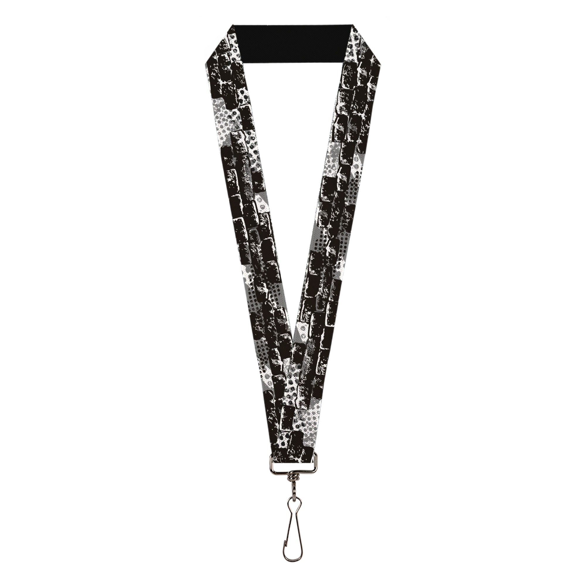 Lanyard - 1.0" - Grunge Bricks Black White Lanyards Buckle-Down