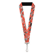 Lanyard - 1.0" - Grunge Bricks Orange Lanyards Buckle-Down