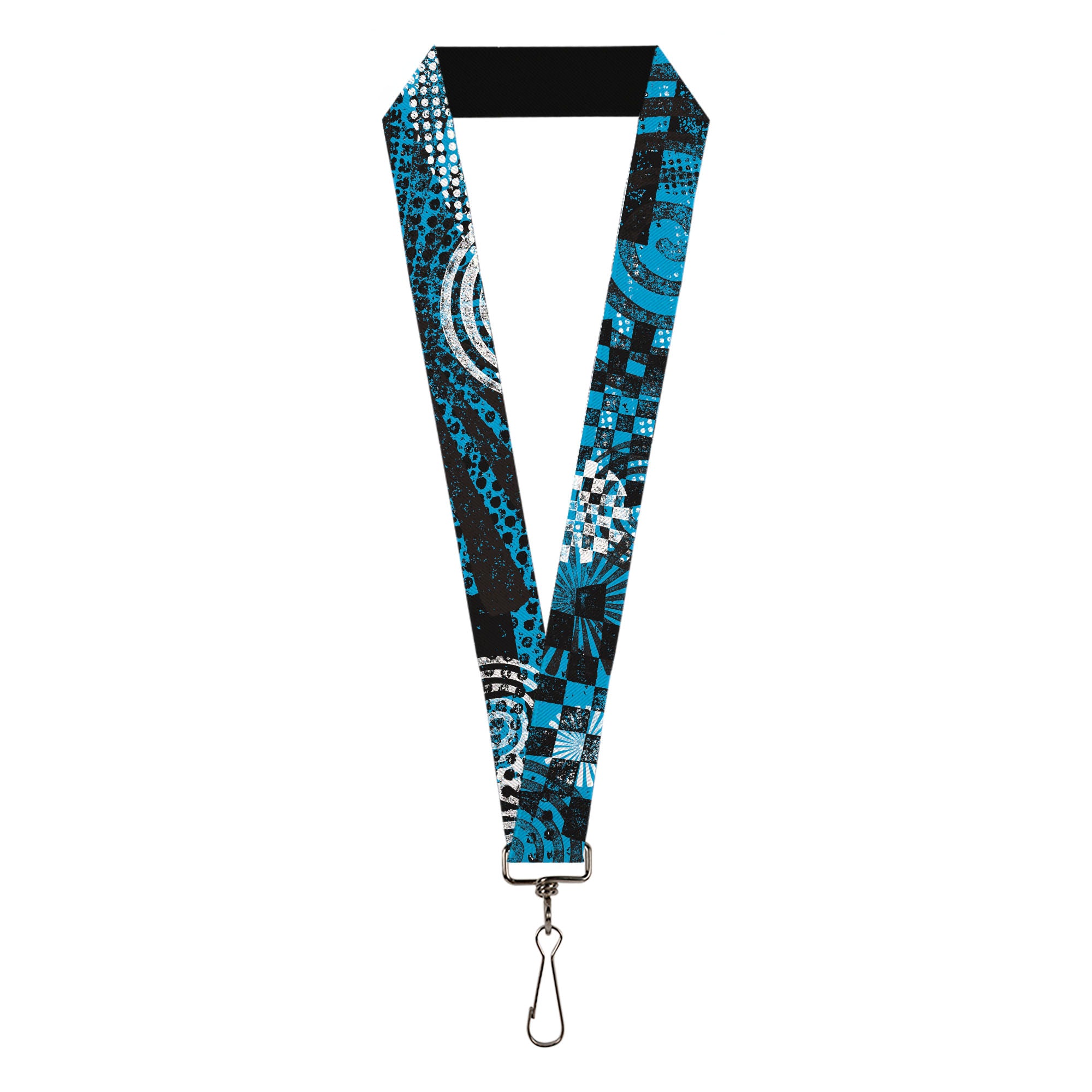 Lanyard - 1.0" - Grunge Chaos Blue Lanyards Buckle-Down