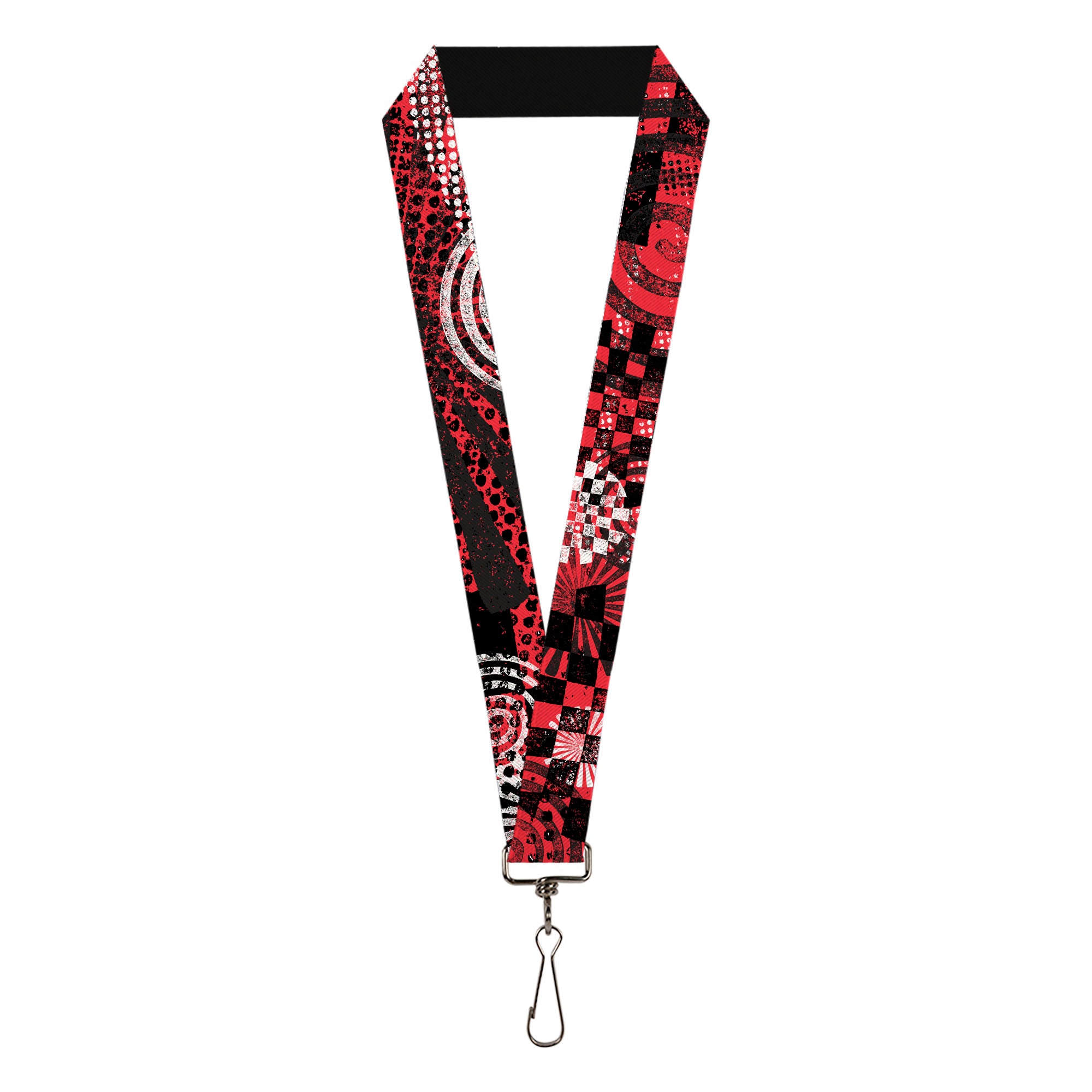 Lanyard - 1.0" - Grunge Chaos Red Lanyards Buckle-Down