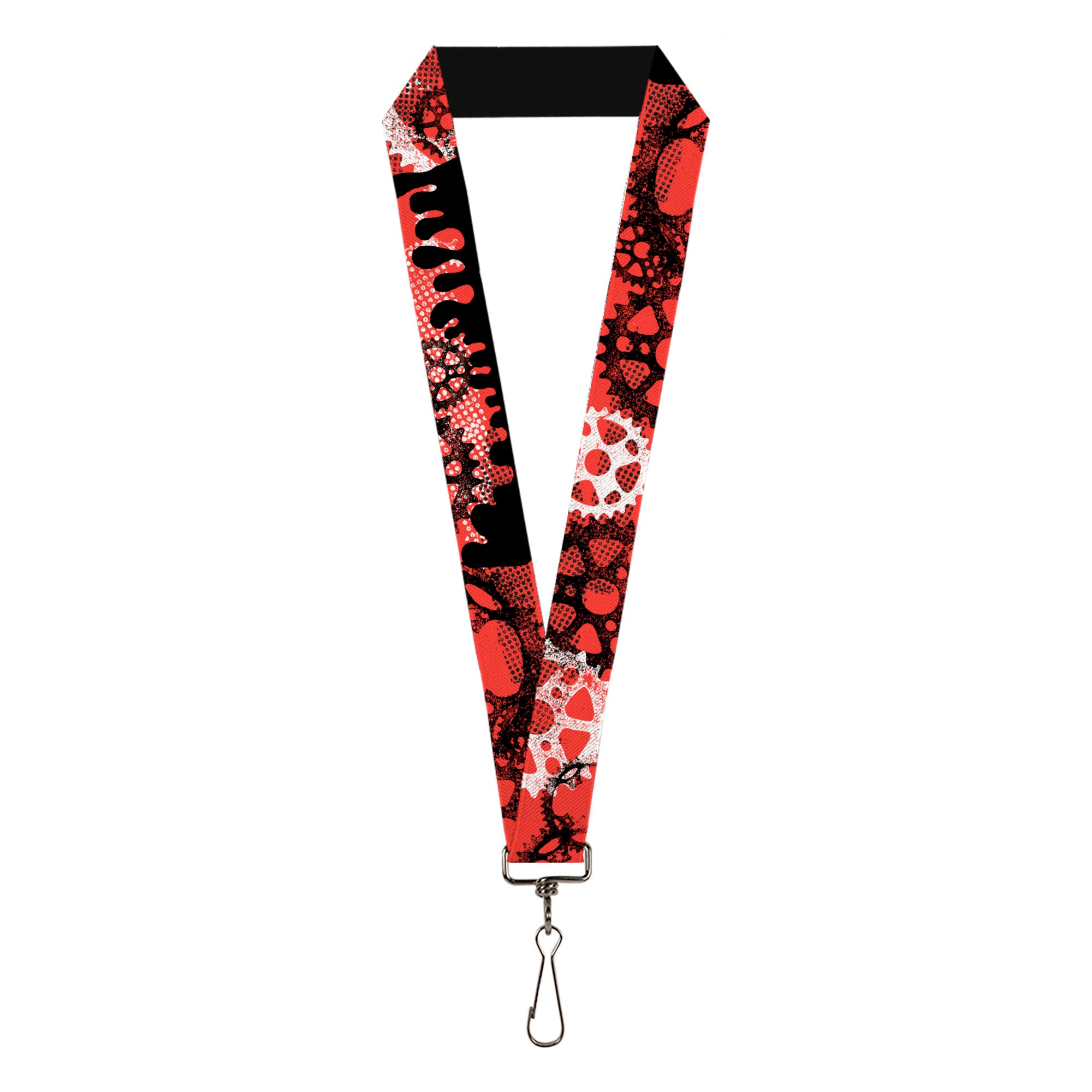 Lanyard - 1.0" - Grunge Gears Orange Lanyards Buckle-Down