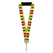Lanyard - 1.0" - Gummy Bears Cartoon Black Red Yellow Green Lanyards Buckle-Down