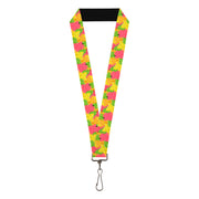 Lanyard - 1.0" - Gummy Bears Stacked Multi Color Lanyards Buckle-Down