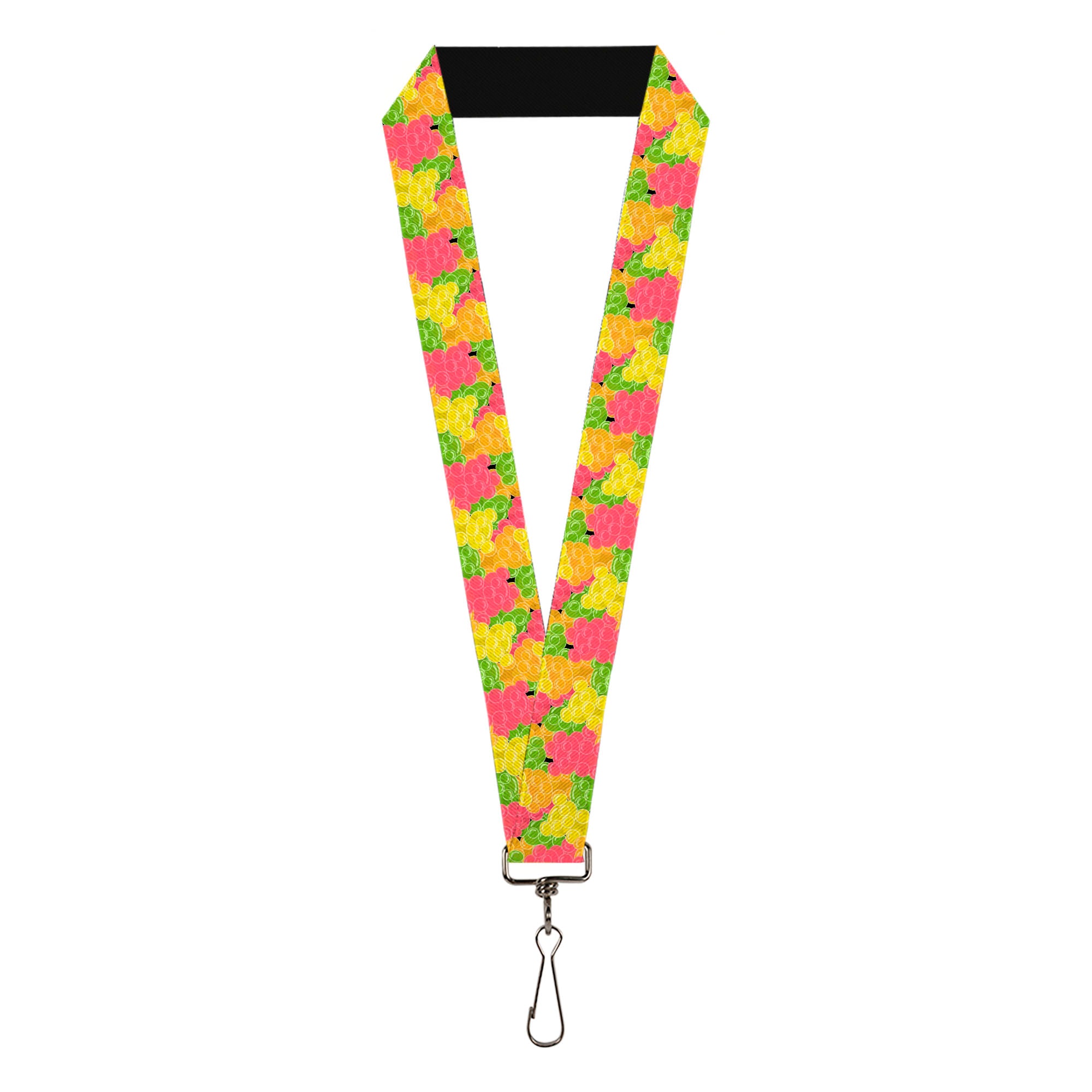 Lanyard - 1.0" - Gummy Bears Stacked Multi Color Lanyards Buckle-Down