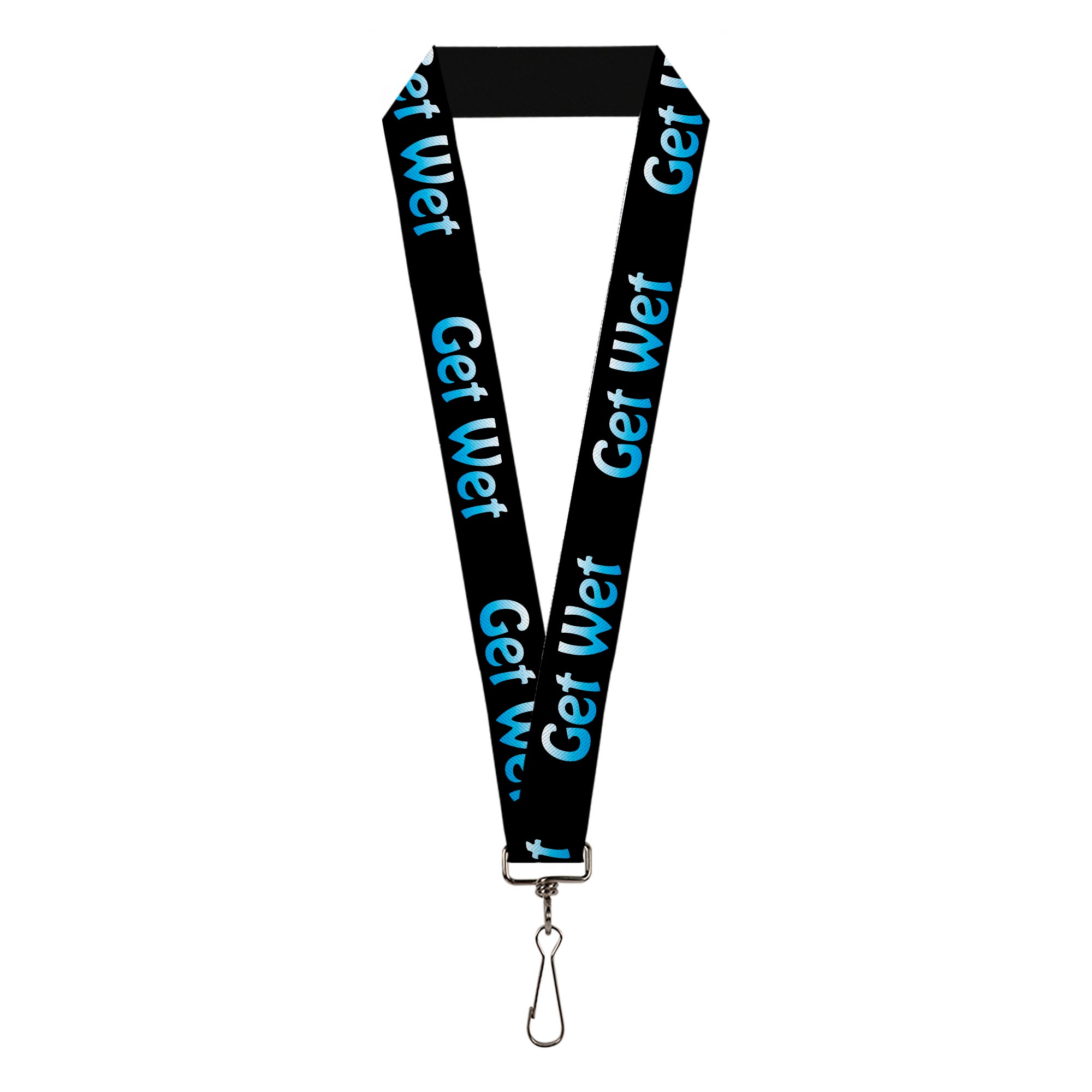 Buckle-Down Lanyard - GET WET Black/Baby Blue Lanyards Buckle-Down