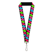 Lanyard - 1.0" - Glaze Donut Expressions Black Lanyards Buckle-Down