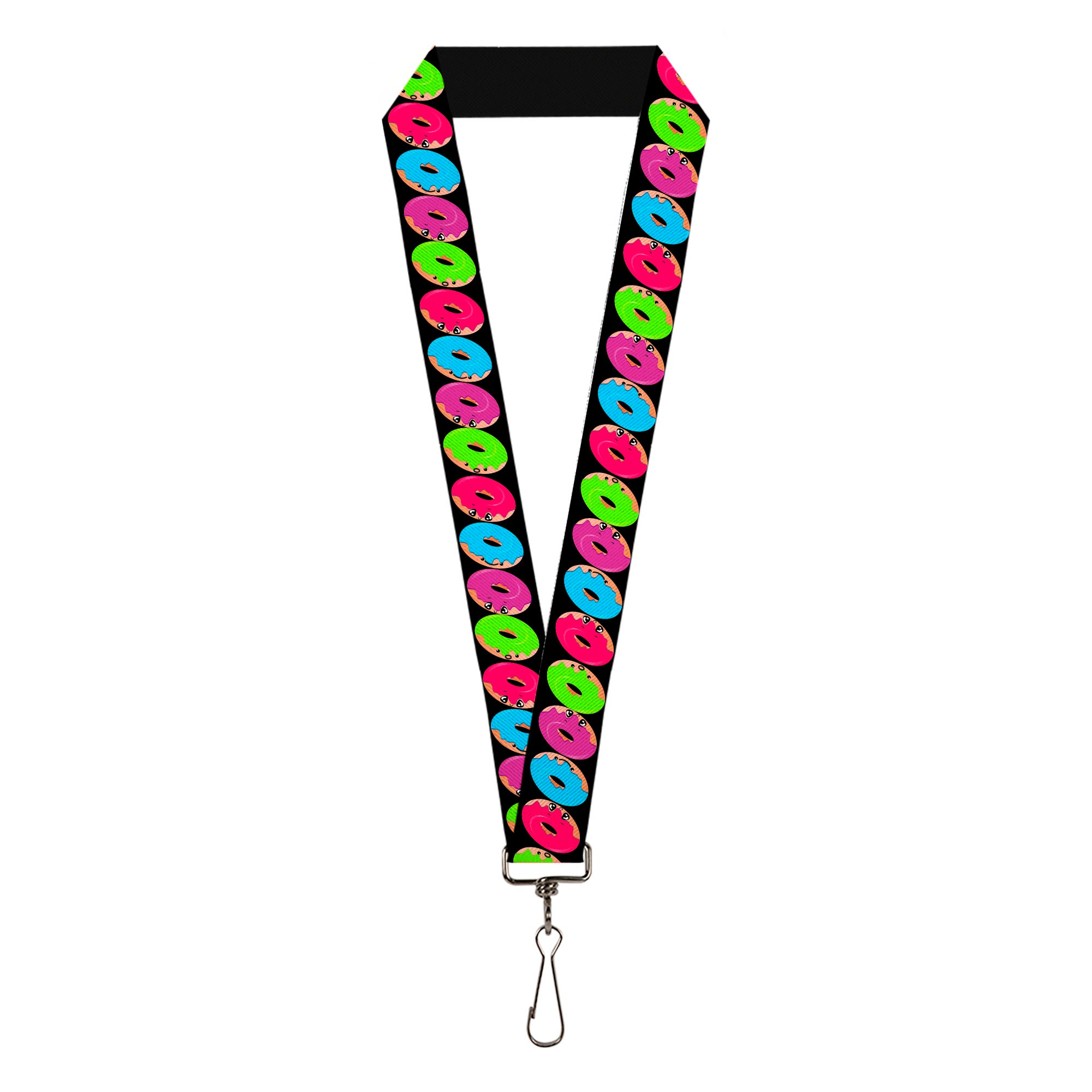 Lanyard - 1.0" - Glaze Donut Expressions Black Lanyards Buckle-Down