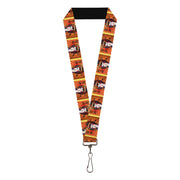 Lanyard - 1.0" - Geisha Distressed Repeat Lanyards Buckle-Down