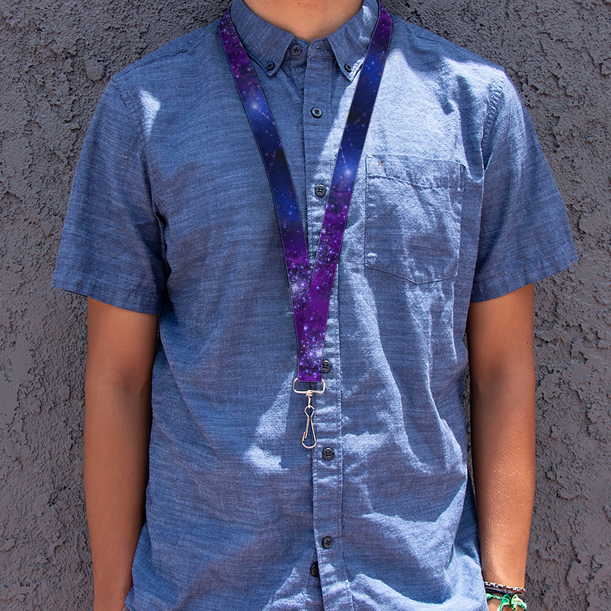 Lanyard - 1.0" - Galaxy Blues Purples Lanyards Buckle-Down