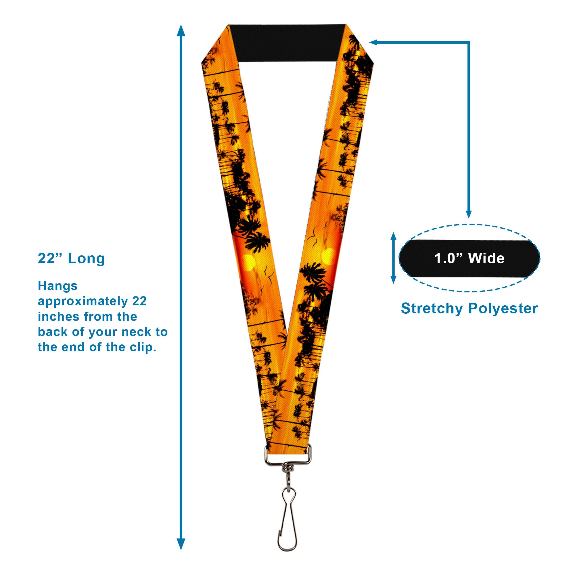 Lanyard - 1.0" - Golden Sunset Lanyards Buckle-Down