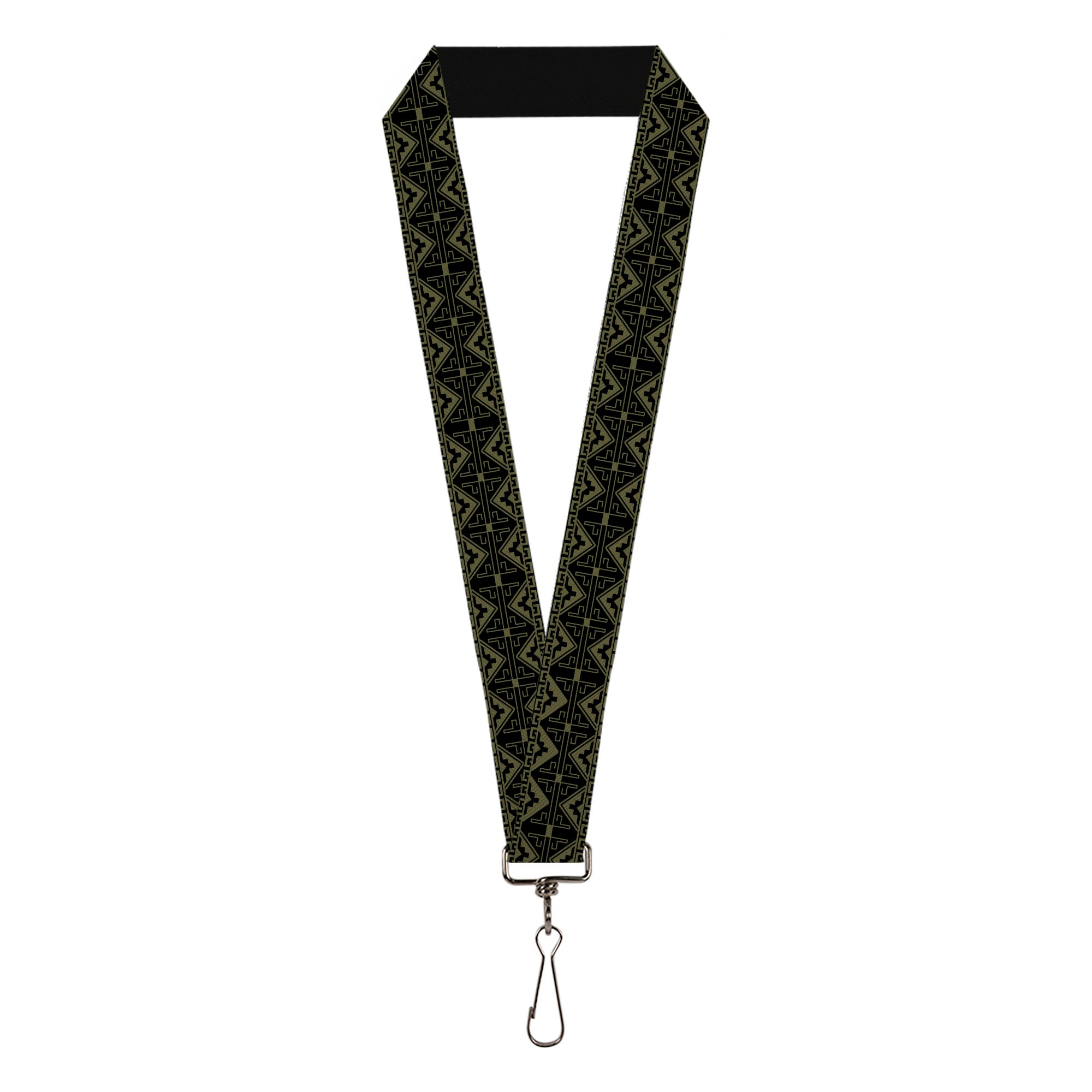 Lanyard - 1.0" - Geometric7 Black Olive Lanyards Buckle-Down