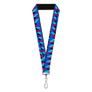 Lanyard - 1.0" - Geometric Peaks Blues Purple Red Lanyards Buckle-Down