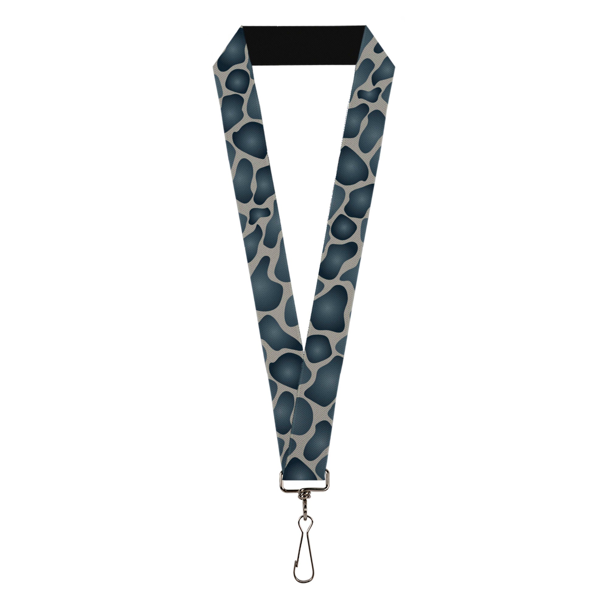 Lanyard - 1.0" - Giraffe Spots Gray Charcoal Lanyards Buckle-Down