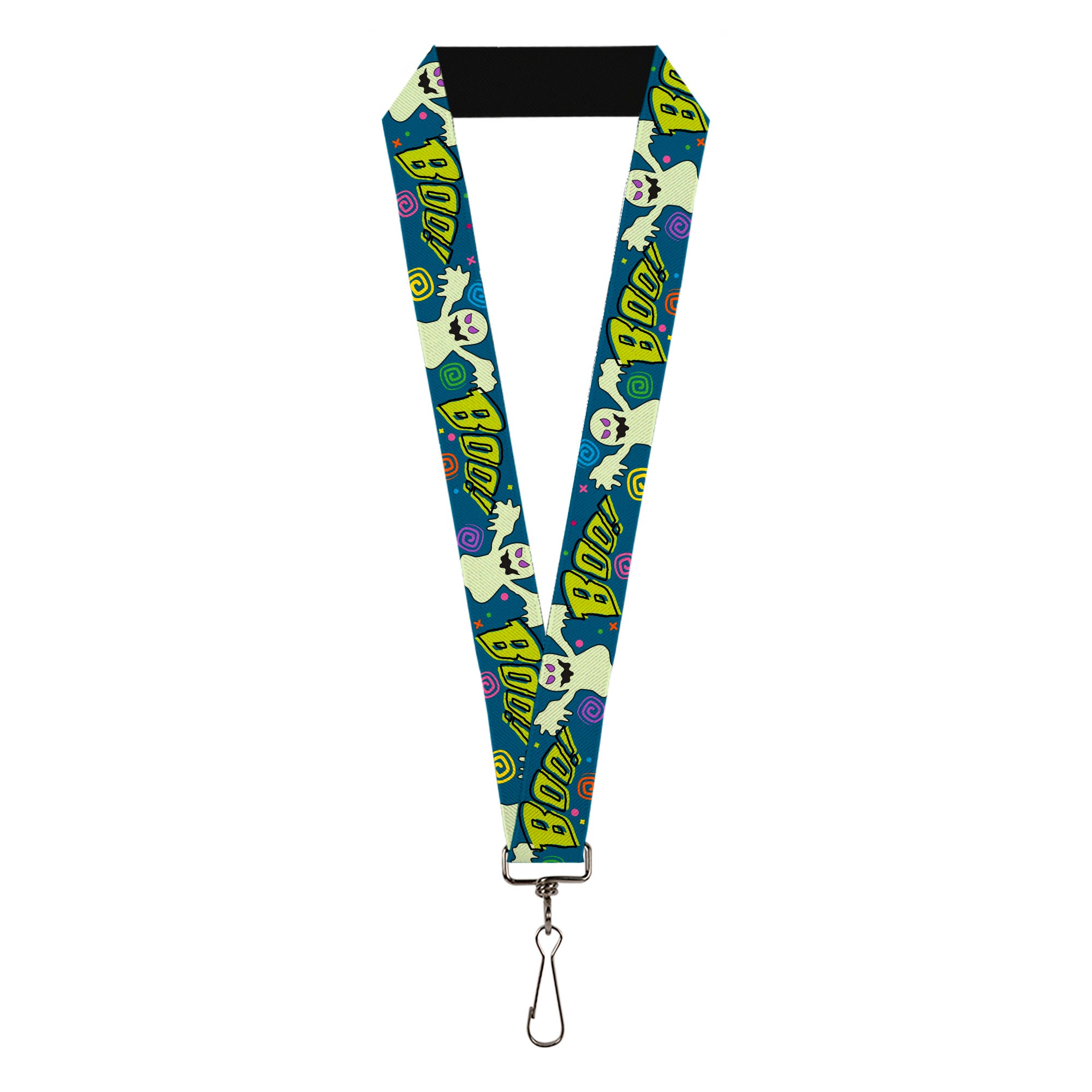 Lanyard - 1.0" - Ghost BOO! Blue Multi Color Lanyards Buckle-Down