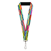 Lanyard - 1.0" - Geometric10 Multi Color Lanyards Buckle-Down