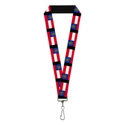 Lanyard - 1.0" - Georgia Flags Black Lanyards Buckle-Down