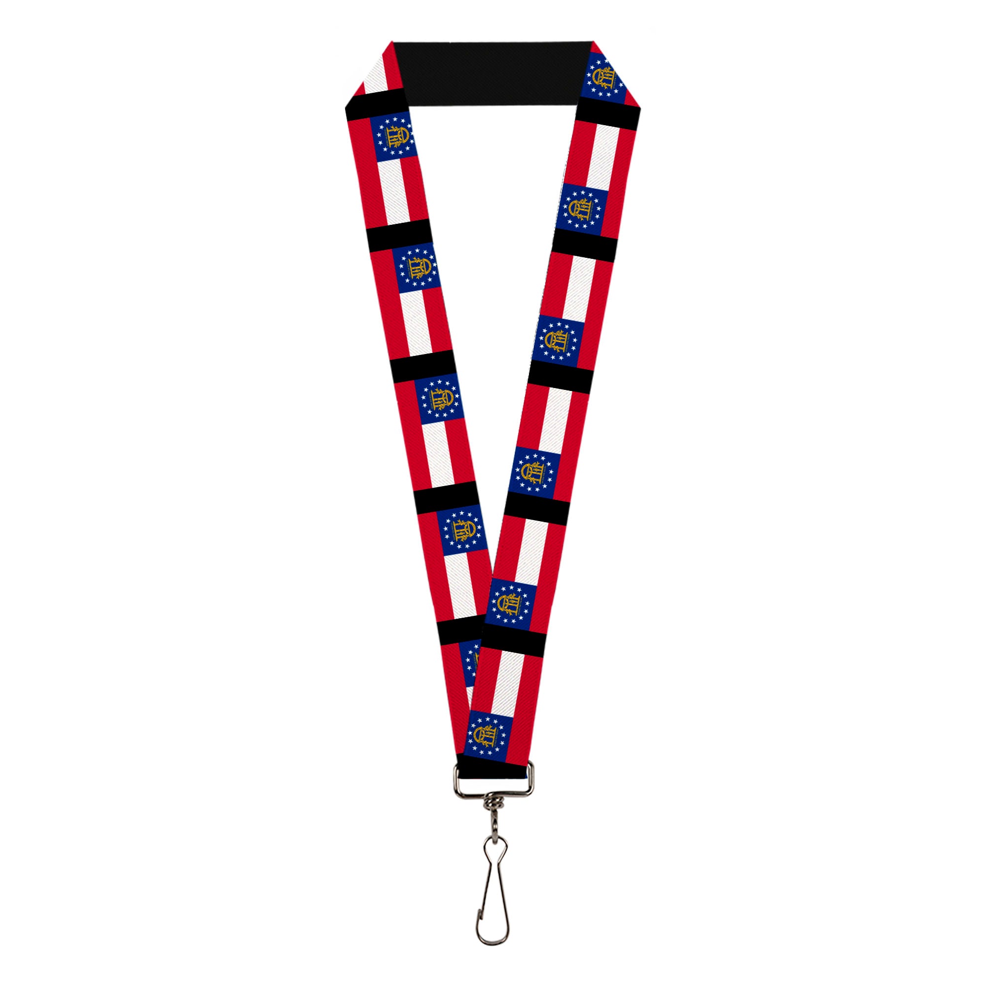 Lanyard - 1.0" - Georgia Flags Black Lanyards Buckle-Down