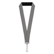 Lanyard - 1.0" - Houndstooth Black White Lanyards Buckle-Down