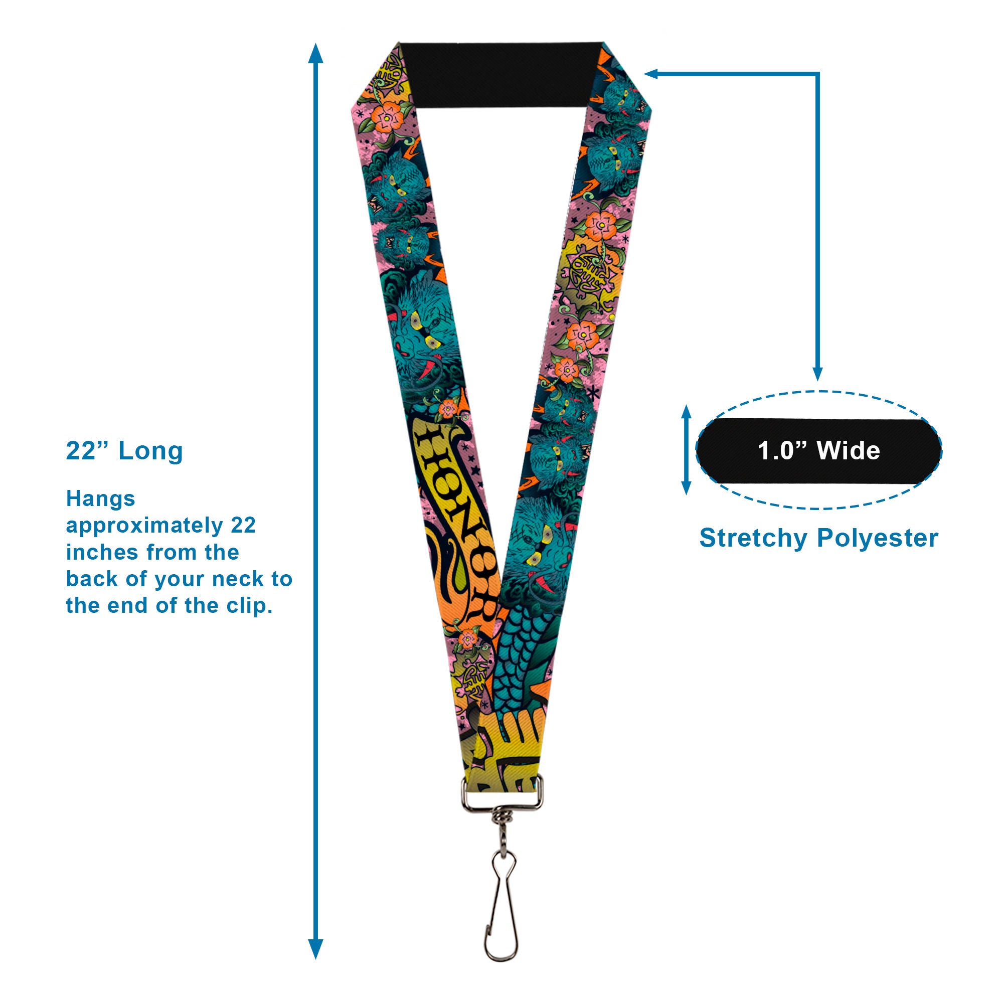 Lanyard - 1.0" - Honor Pink Lanyards Buckle-Down