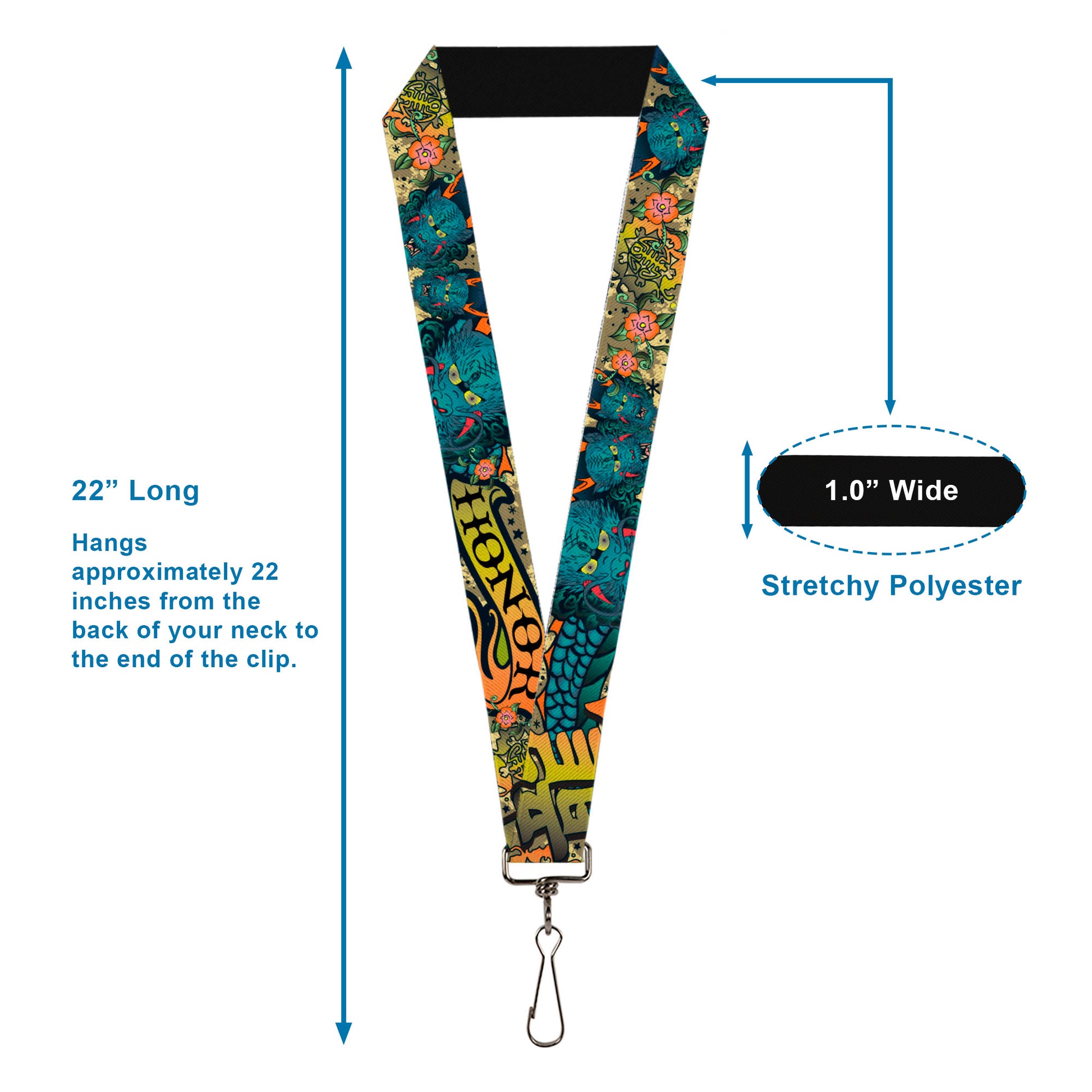 Lanyard - 1.0" - Honor Tan Lanyards Buckle-Down
