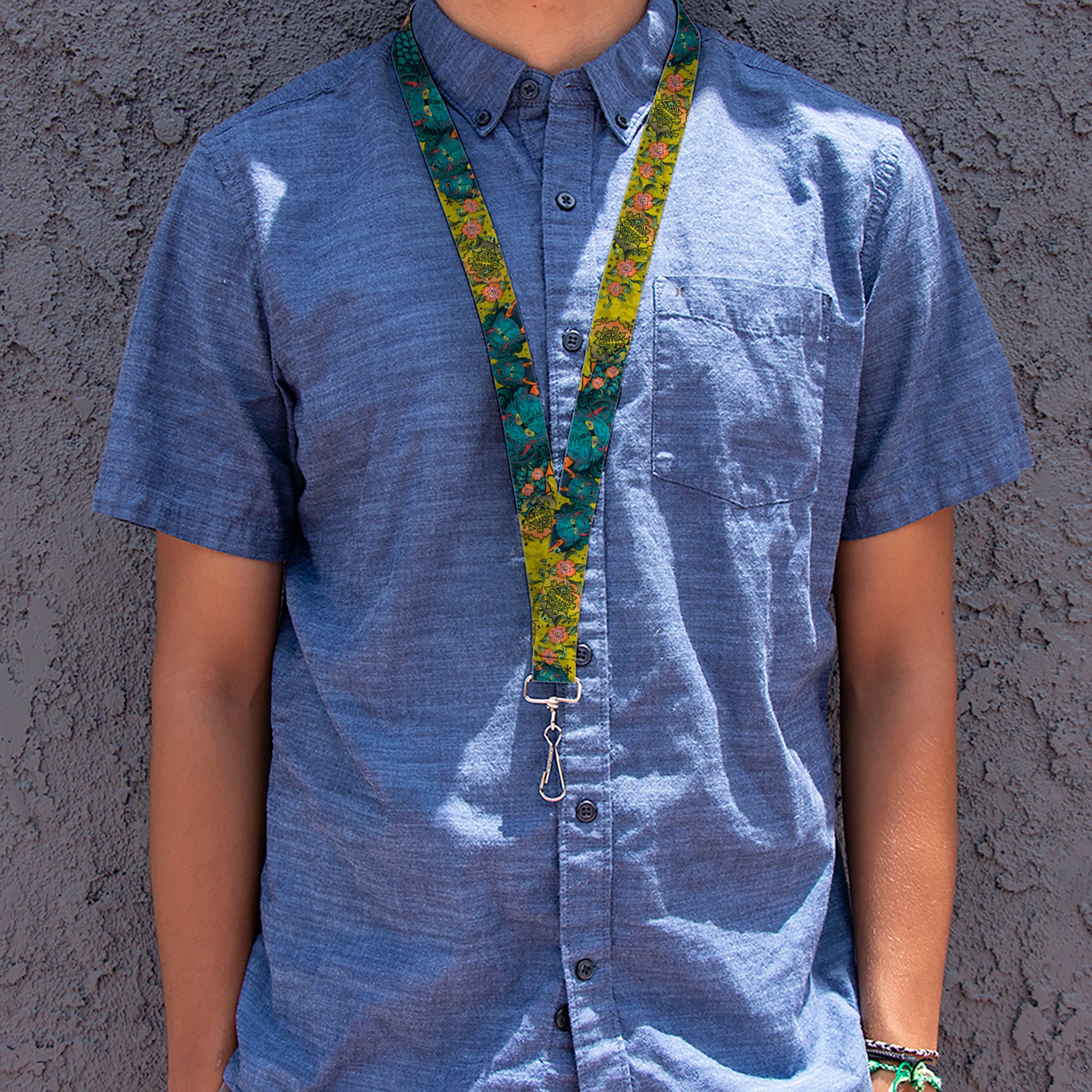 Lanyard - 1.0" - Honor CLOSE-UP Yellow Lanyards Buckle-Down