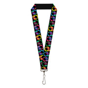 Lanyard - 1.0" - Headphones Black Neon Lanyards Buckle-Down