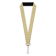 Lanyard - 1.0" - Houndstooth White Green Brown Lanyards Buckle-Down