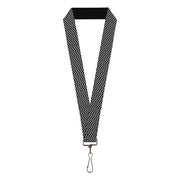 Lanyard - 1.0" - Herringbone Jagged Black White Lanyards Buckle-Down