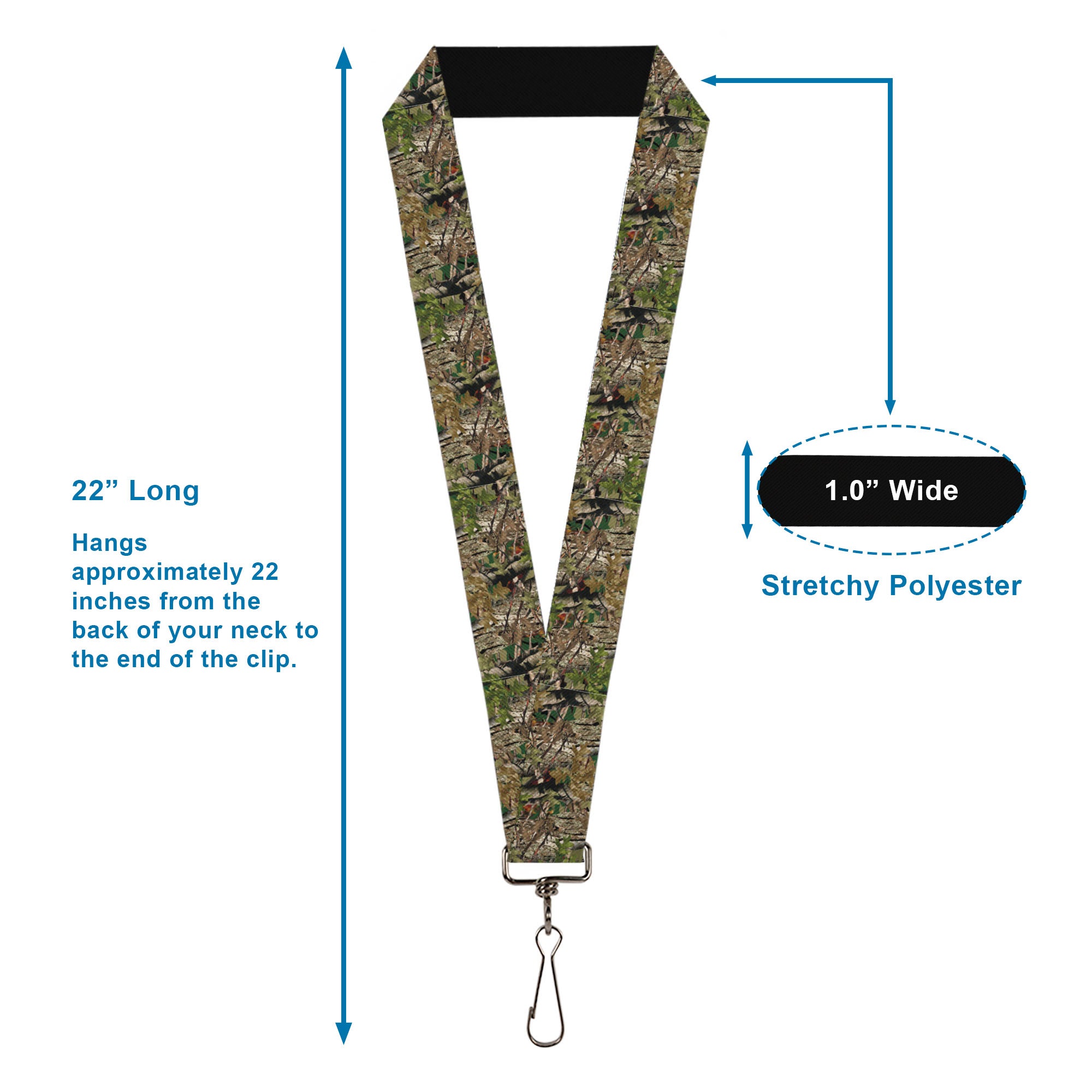 Lanyard - 1.0" - Hunting Camo Lanyards Buckle-Down