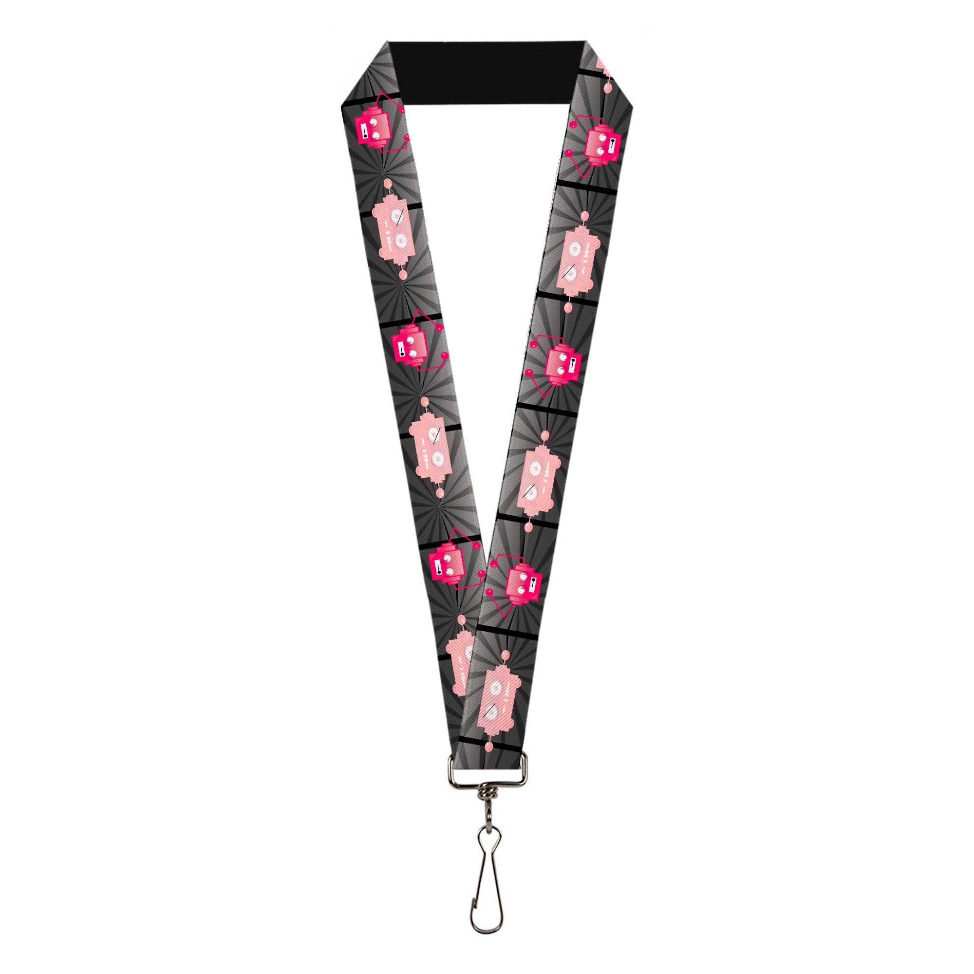 Lanyard - 1.0" - Hot Beat Bot Pink Lanyards Buckle-Down