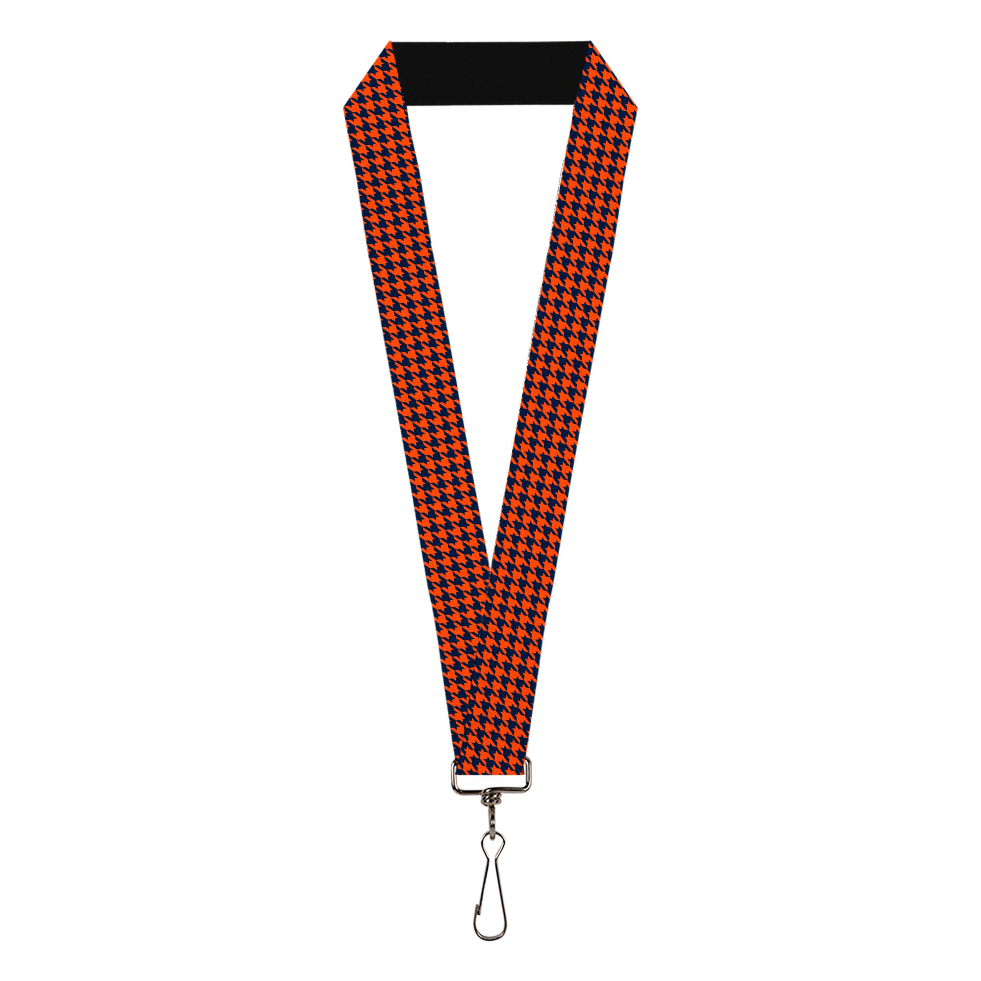 Lanyard - 1.0" - Houndstooth Orange Blue Lanyards Buckle-Down