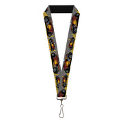 Lanyard - 1.0" - Hot Rod w Flames Lanyards Buckle-Down