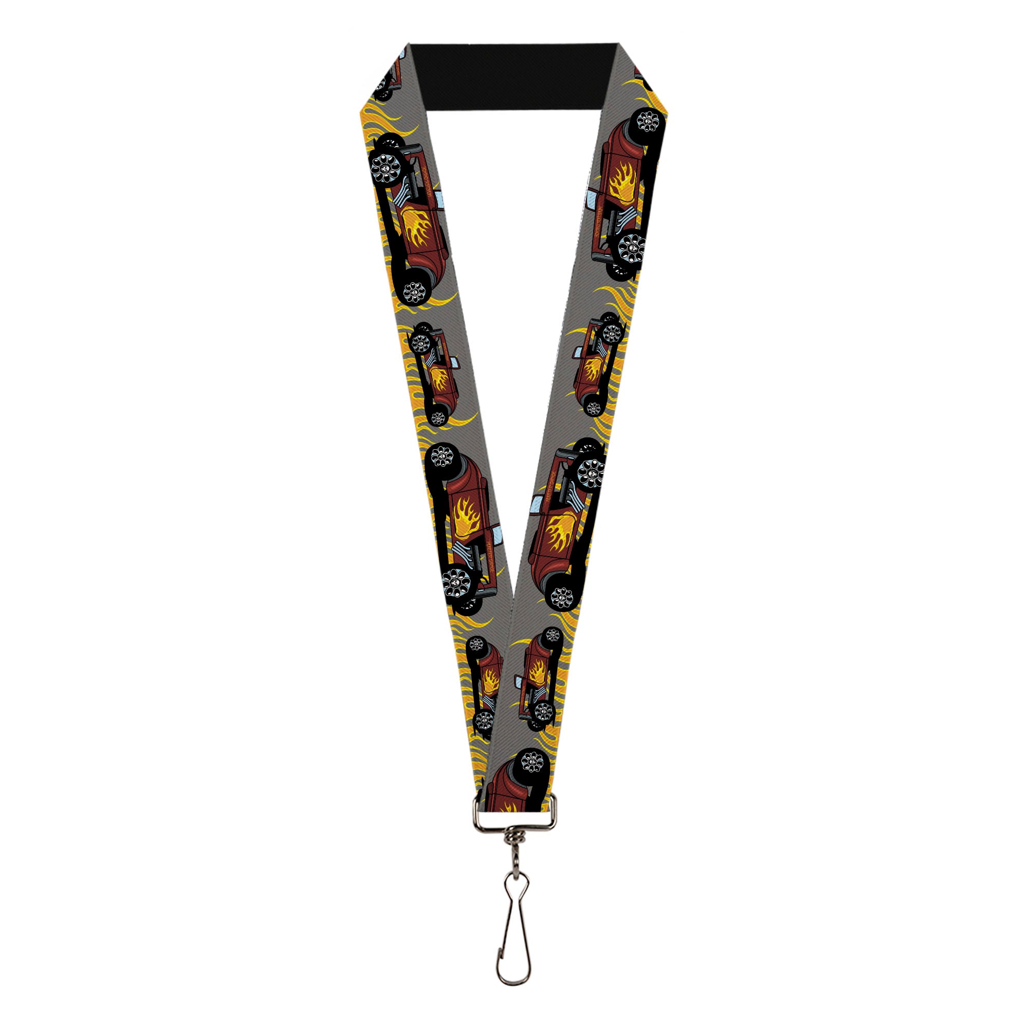 Lanyard - 1.0" - Hot Rod w Flames Lanyards Buckle-Down