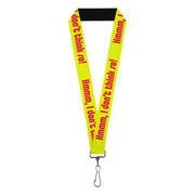 Lanyard - 1.0" - HMMM, I DON'T THINK SO! Yellow Pink Lanyards Buckle-Down