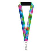 Lanyard - 1.0" - Halftone Dots Light Blue Blues Greens Pinks Lanyards Buckle-Down