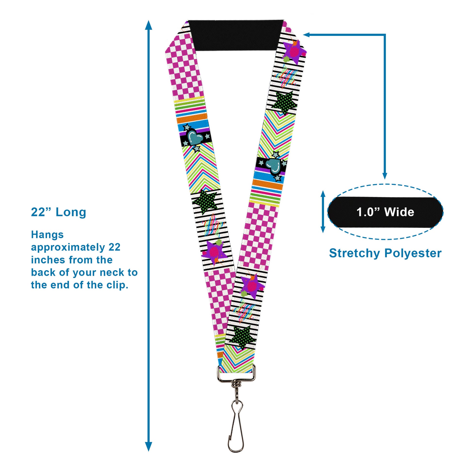 Lanyard - 1.0" - Icons & Patterns 2 Lanyards Buckle-Down