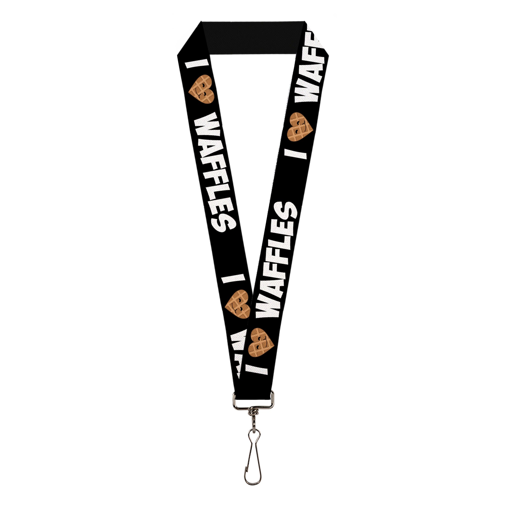 Lanyard - 1.0" - I Heart Waffles Text Lanyards Buckle-Down