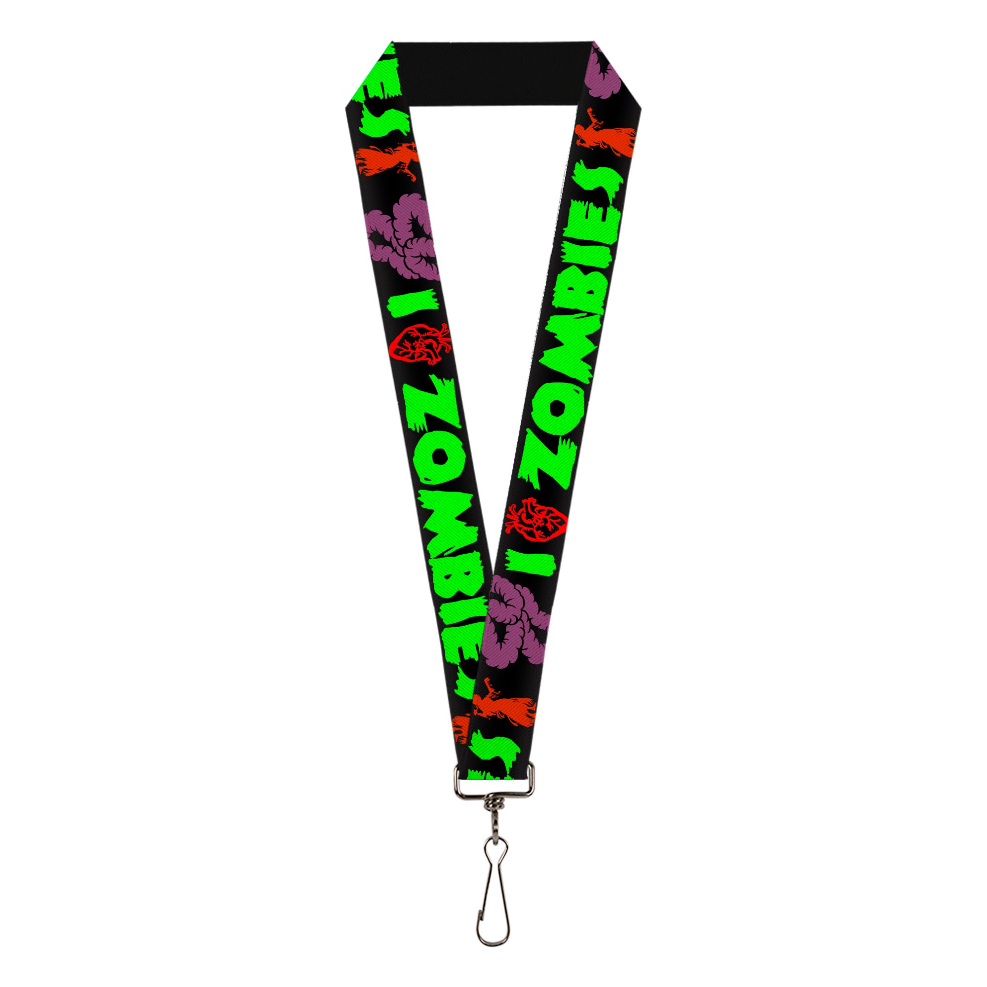 Lanyard - 1.0" - I "HEART" Zombies Lanyards Buckle-Down