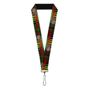 Lanyard - 1.0" - I "Brain" ZOMBIES Lanyards Buckle-Down