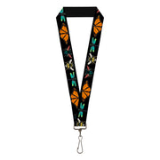 Lanyard - 1.0" - Insects CLOSE-UP Black Lanyards Buckle-Down