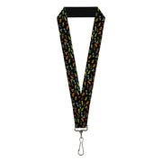 Lanyard - 1.0" - Insects Scattered Black Lanyards Buckle-Down