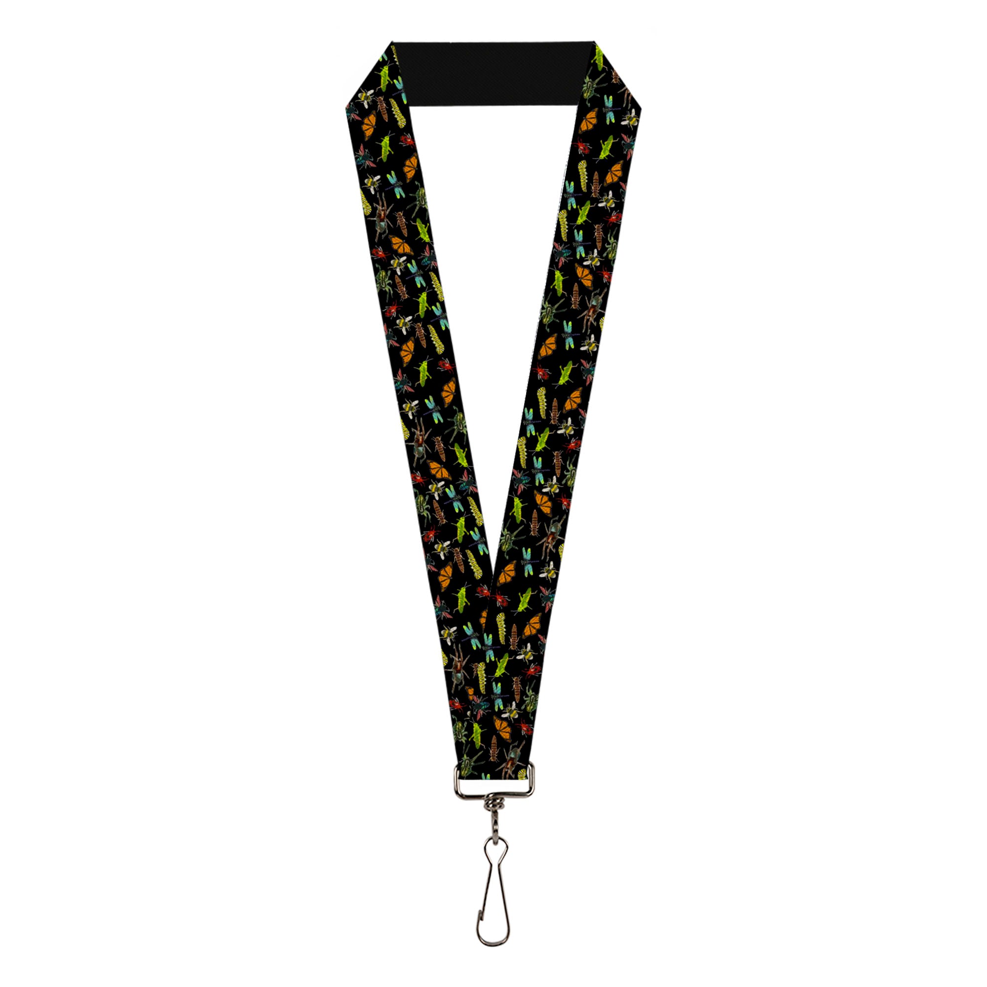 Lanyard - 1.0" - Insects Scattered Black Lanyards Buckle-Down