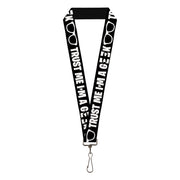 Lanyard - 1.0" - I'M A GEEK Glasses Black White Lanyards Buckle-Down