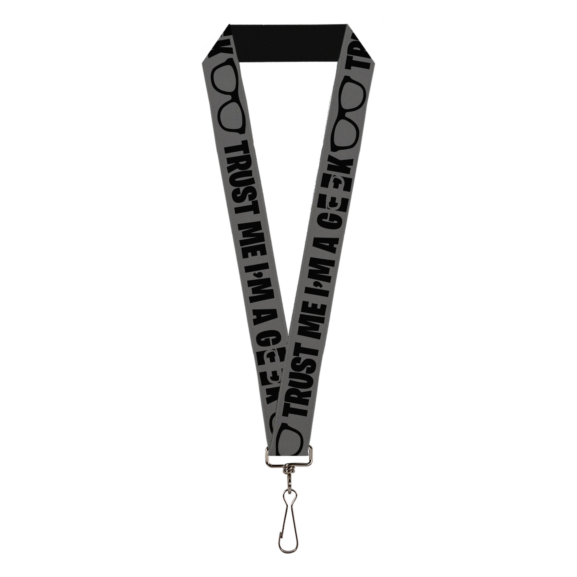 Lanyard - 1.0" - I'M A GEEK Glasses Gray Black Lanyards Buckle-Down