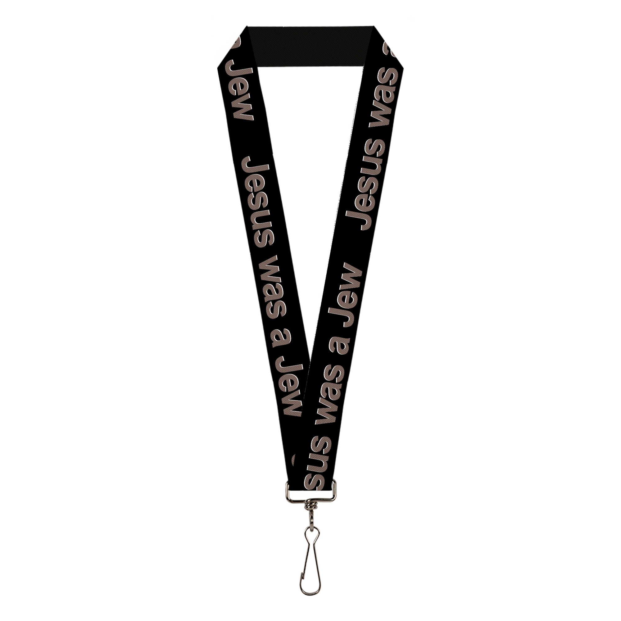 Buckle-Down Lanyard - JESUS WAS A JEW Black/Gray Lanyards Buckle-Down