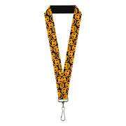 Lanyard - 1.0" - Jack-o'-Lantern Collage Black Lanyards Buckle-Down