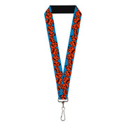 Lanyard - 1.0" - Jack-o'-Lanterns Blue Lanyards Buckle-Down