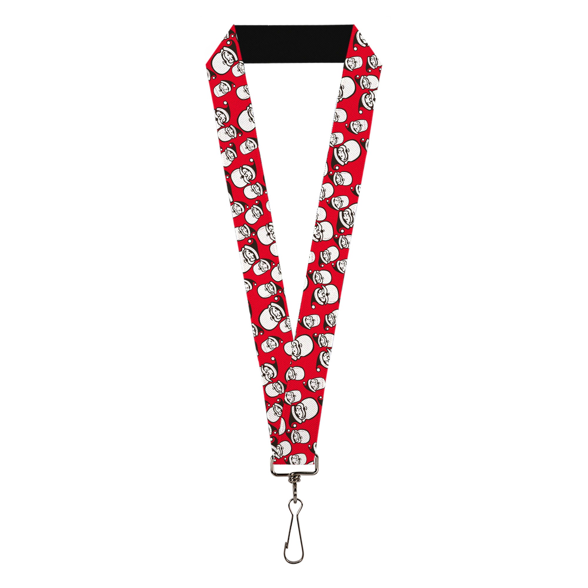 Lanyard - 1.0" - Jolly Santa Claus Christmas Smiling Face Icon Red Lanyards Buckle-Down