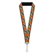 Lanyard - 1.0" - Kokopelli Icon Western Tan Brown Reds Lanyards Buckle-Down