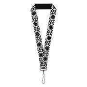 Lanyard - 1.0" - Kaleidoscope Balls White Black Lanyards Buckle-Down